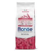 Monge Puppy and Junior Monoprotein Natural Super Premium Beef with Rice сбалансированный полнорационный сухой корм с одним источником животного белка, для щенков всех пород, с говядиной и рисом, супер премиум качества (на развес)